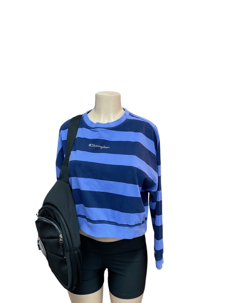 Champion (Med) Blue/Navy Cropped Sweatshirt