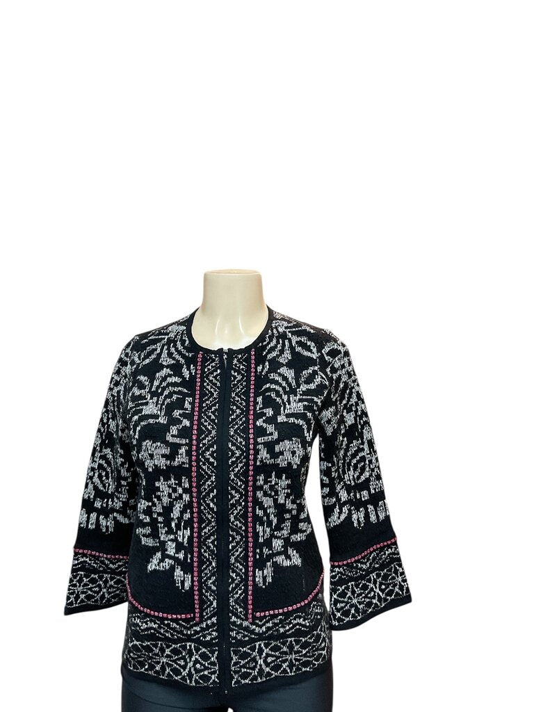 Chicos (0) Black Zippered Cardigan