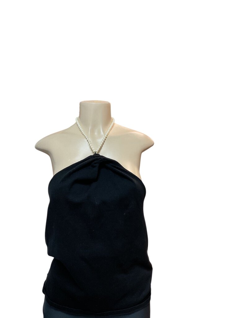 Chaps (XL) Black One Shoulder Blouse