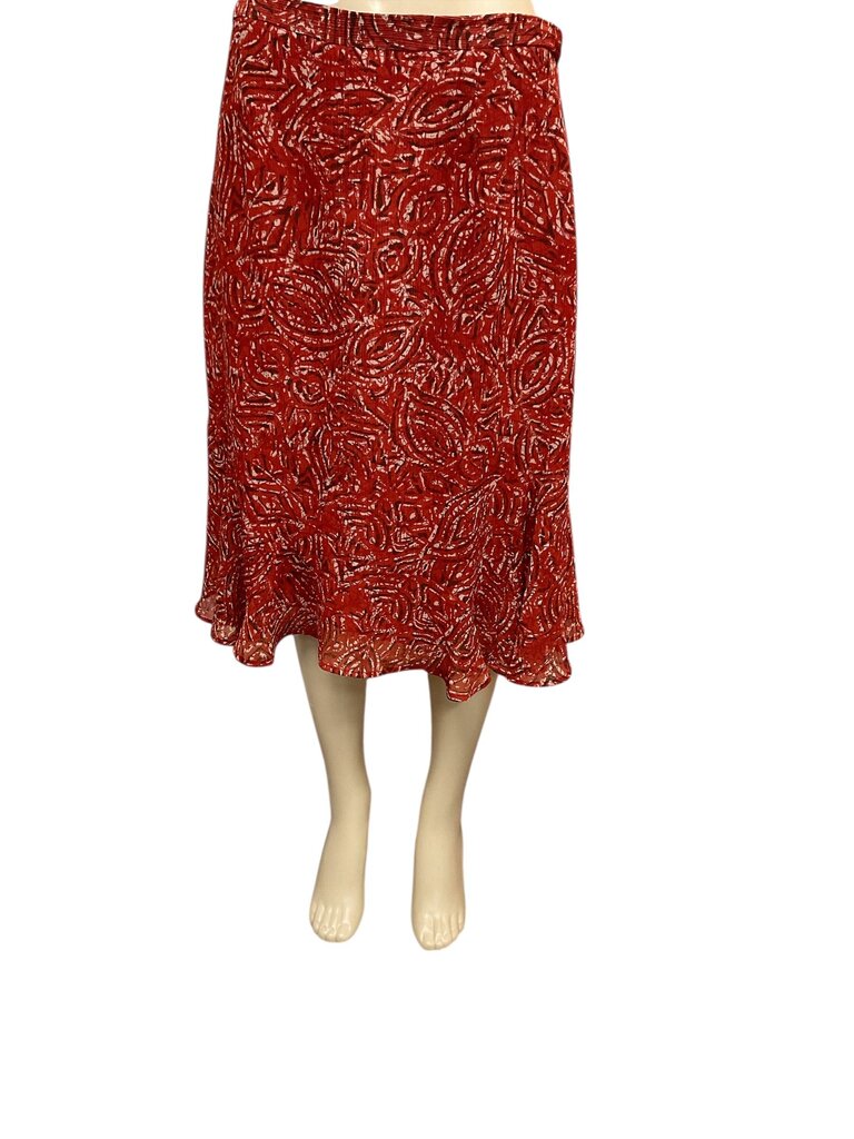 Alfred Dunner (16P) Red Printed Midi Skirt