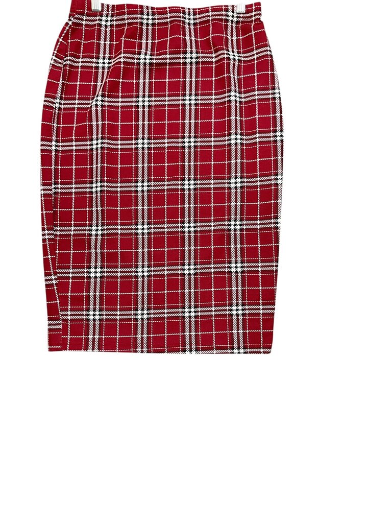 Red (Large) Plaid A Line Skirt