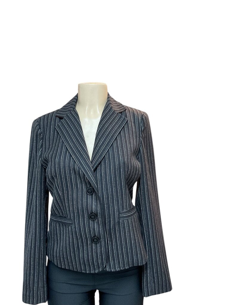 Cabi (6) Blue Striped Wool Blazer