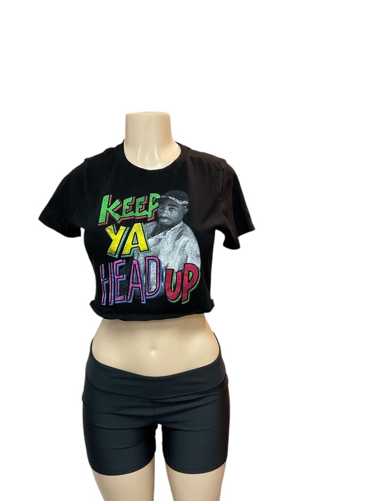 Keep ya Head Up (SM) Black Cropped Tee
