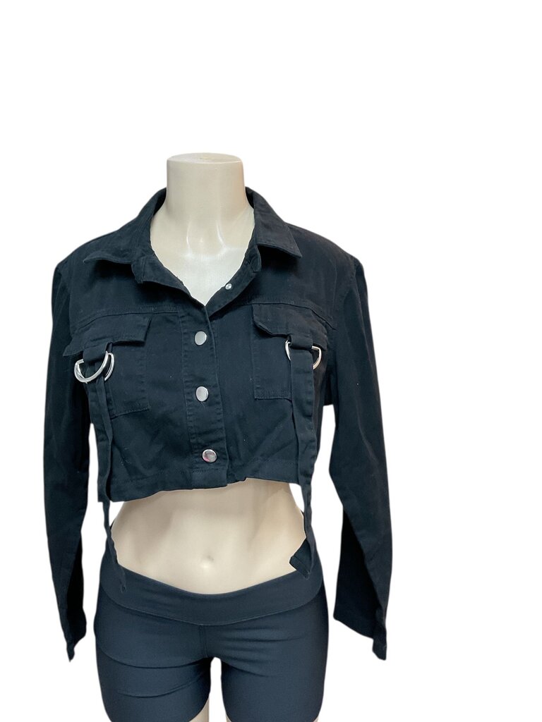 Like (Large) an Angel Black Cargo Jacket w/ Buckles