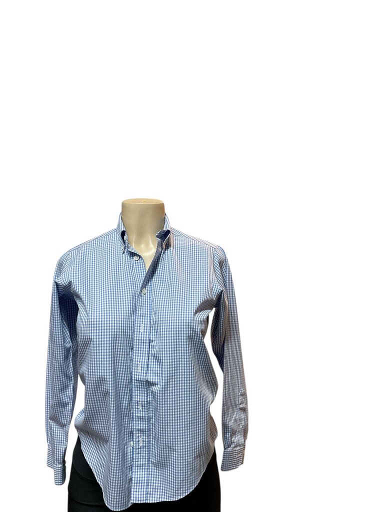 Brooks (Medium) Blue/White L/S Blouse