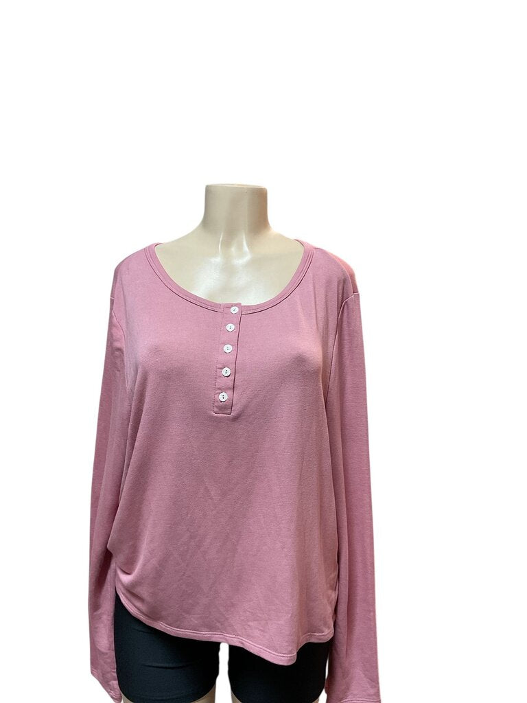 Pink Lily (2X) Pink L/S Tee