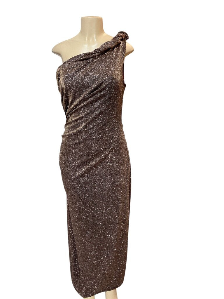 Taylor (14) Gold Sequin One Shoulder Bodice Dress