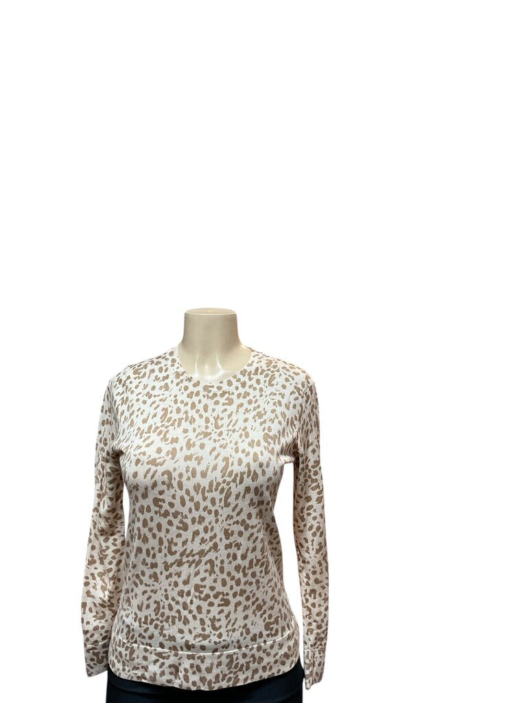 Banana (Med) Republic Tan Spotted L/S Sweater