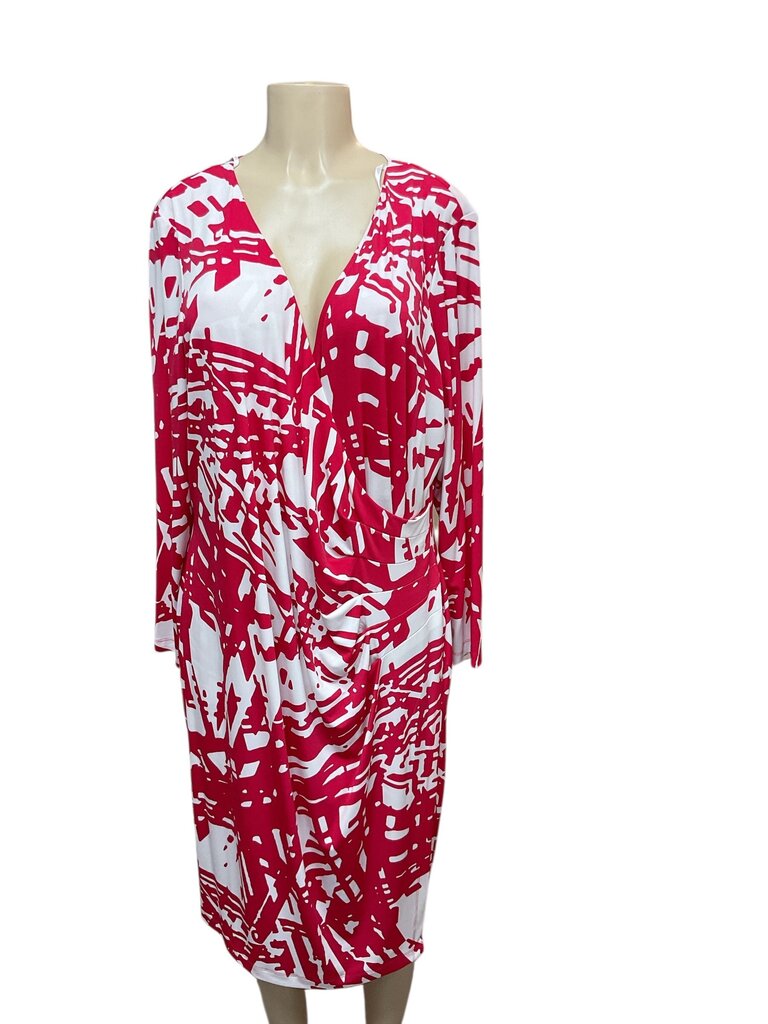 Calvin (20w) Klein Red and White Dress