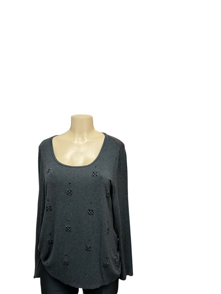 Westport (Large) Grey L/S Bedazzled L/S Tee