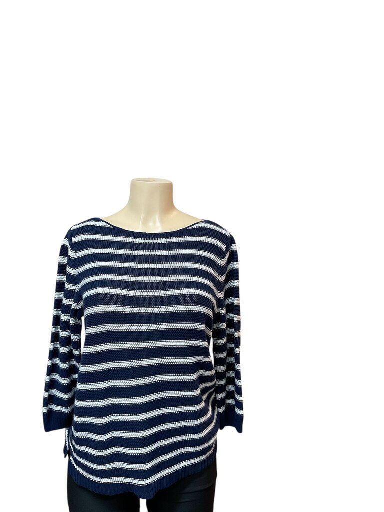 Chaps Denim (Large) Blue/White Sweater