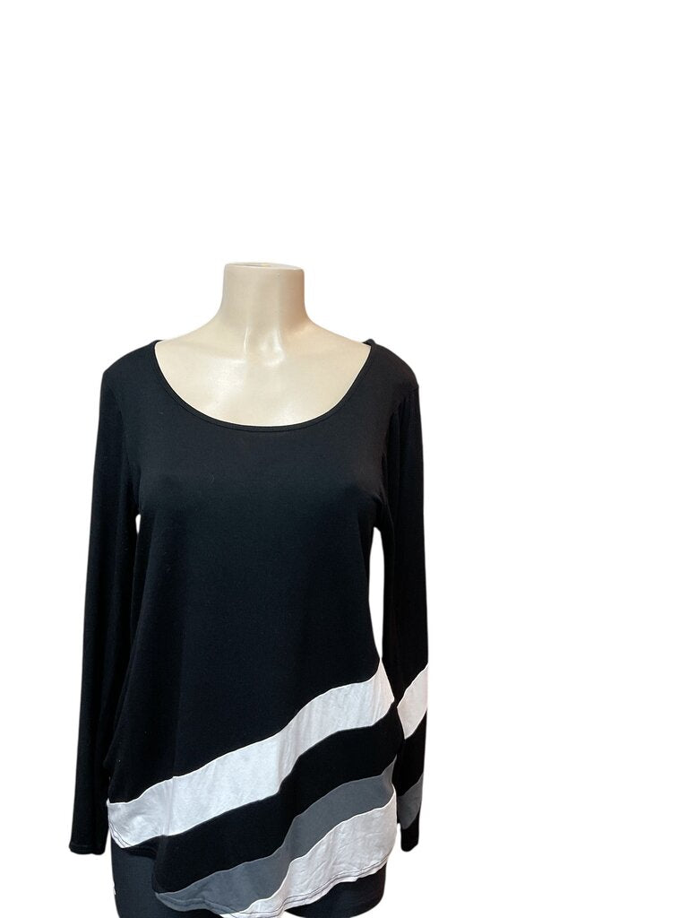 Venus (Large) Black Knit Blouse