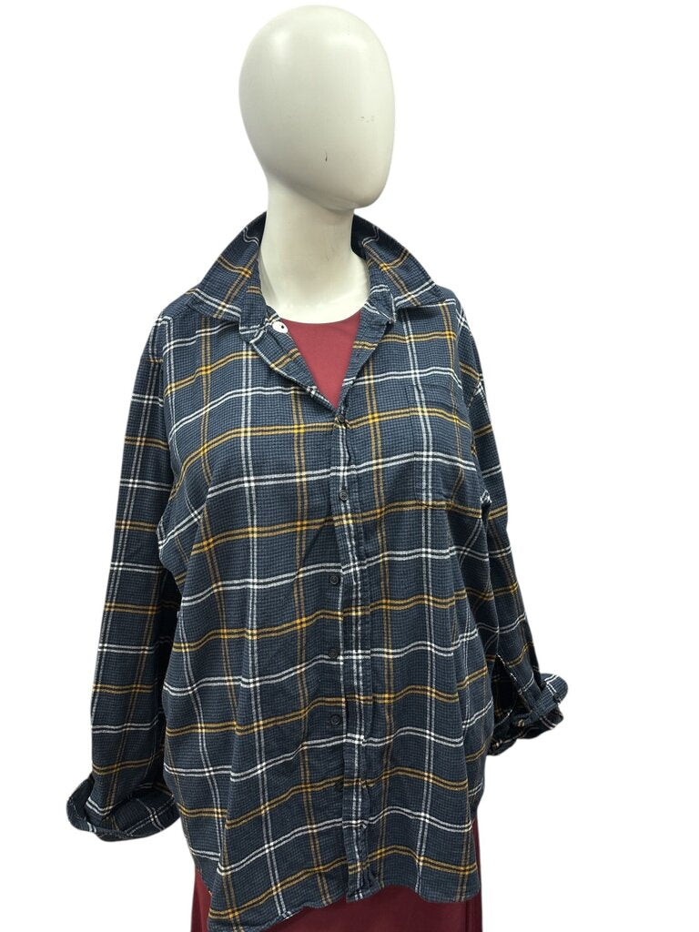 Croft (XXL) and Barrow Blue Plaid Button Down