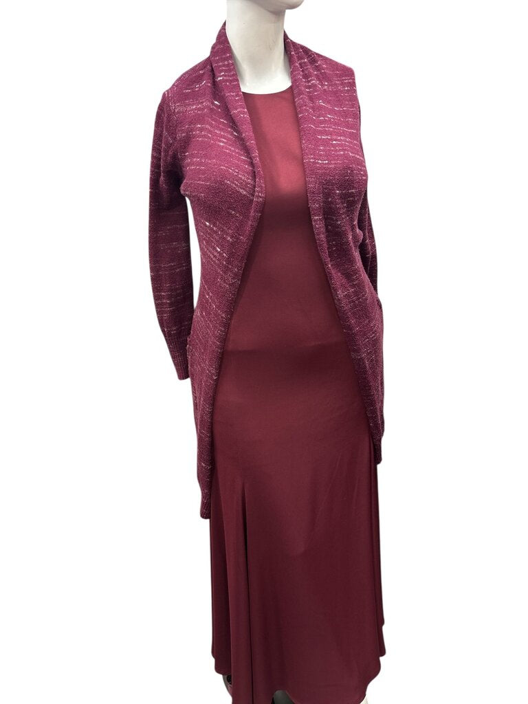 Eddie (Small) Bauer Burgundy Long Cardigan