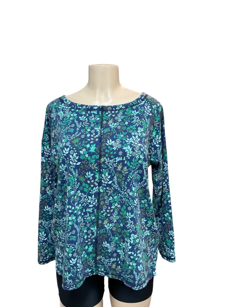 T by Talbots (LP) Green Printed Shirt