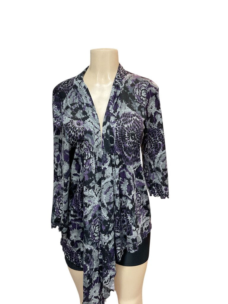 Chicos (2) Purple Cardigan Printed Long