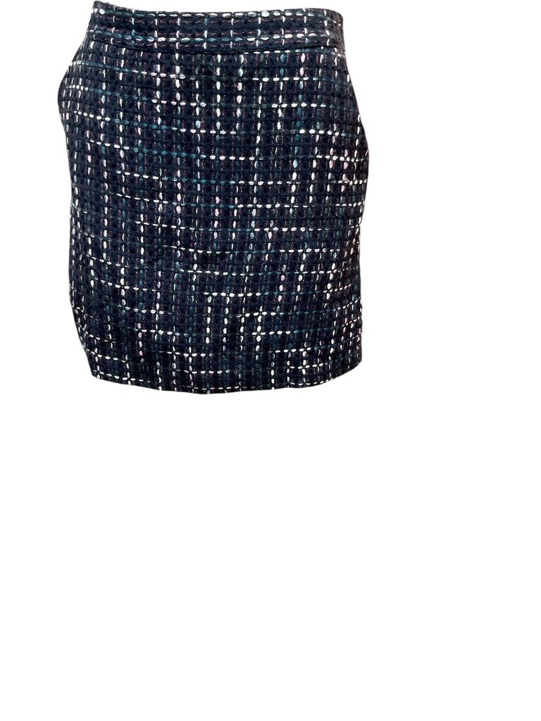Loft (8) Blue Mini Sweater Skirt