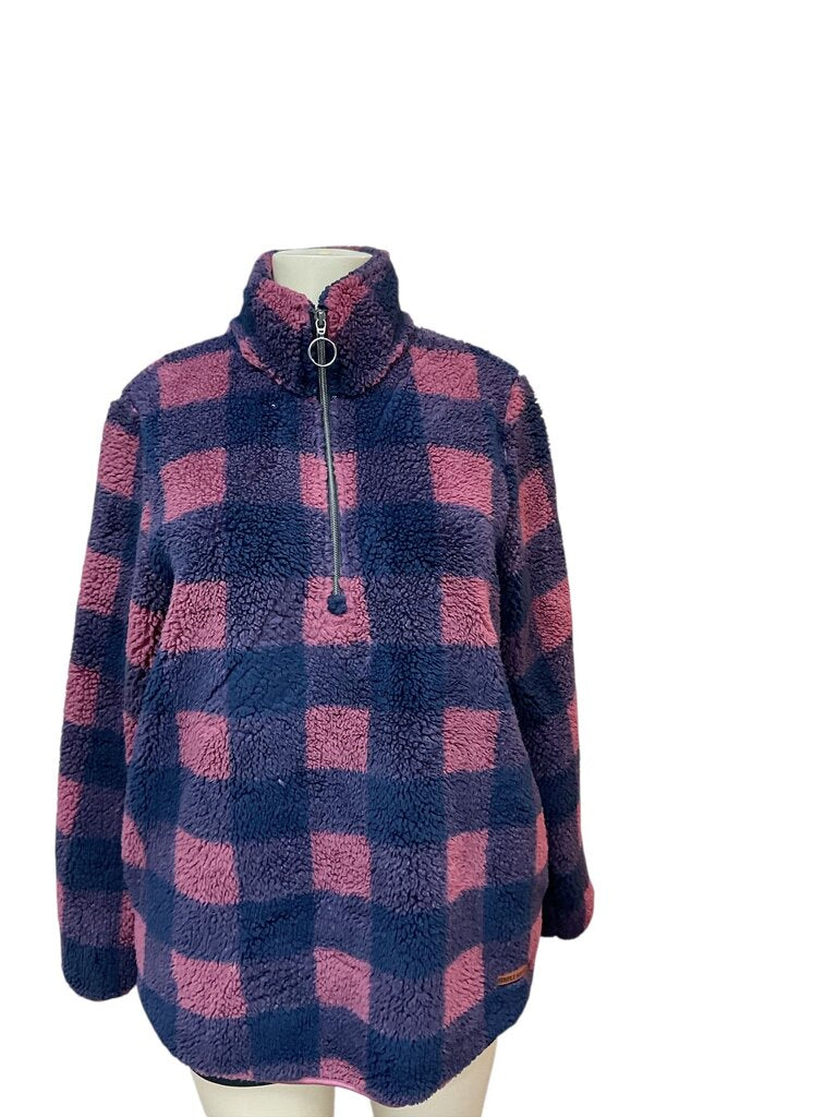 Simply (Large) Burgundy Fleece Zippered Jacket