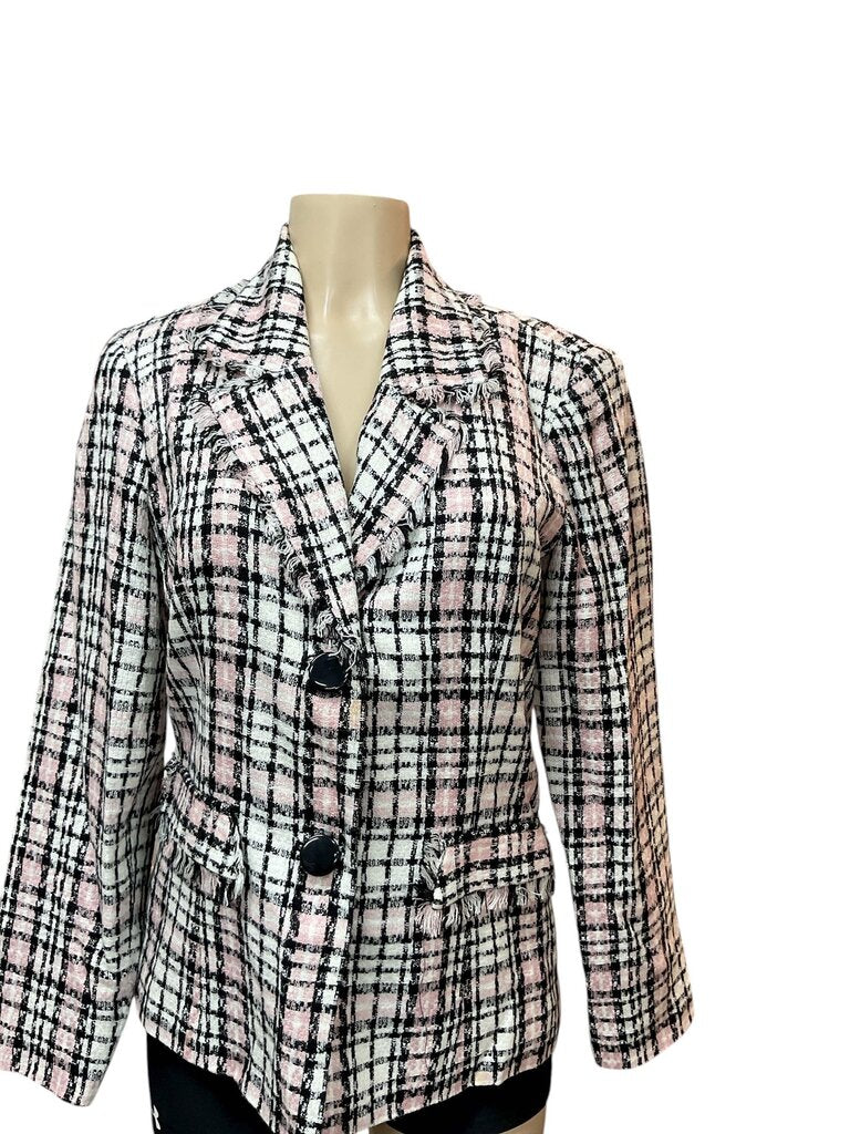 Chadwicks pink/black/white tweed jacket