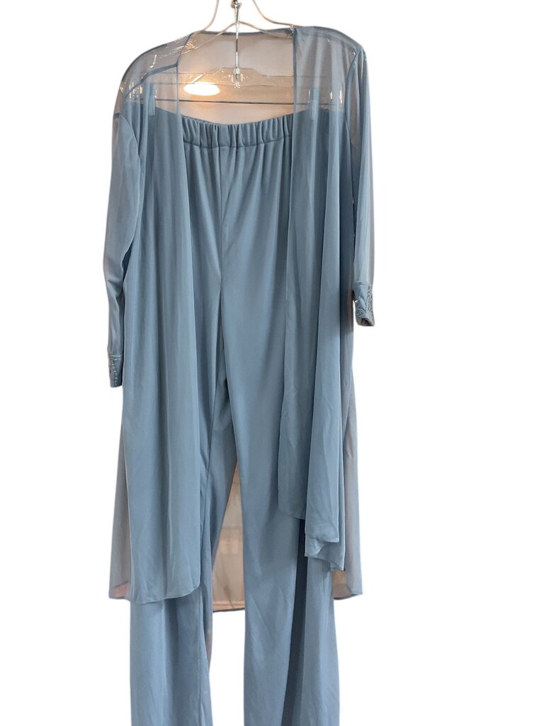 Azazie blue 2 piece sheer set