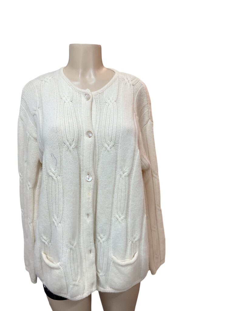 United colors of benetton cream button up sweater