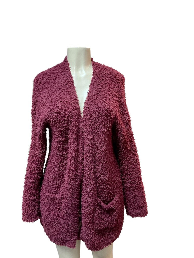 Pink republic red furry cardigan