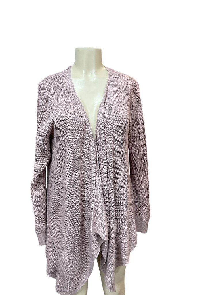 Pink rose ruffle woven sweater