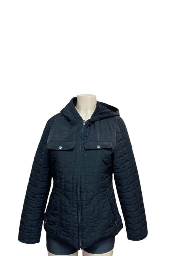 Sonoma (Med) Black Quilted Hooded Jacket