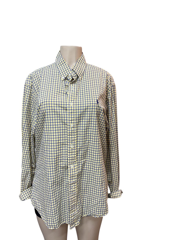 Polo (XL) Slim Fit Yellow Checkered