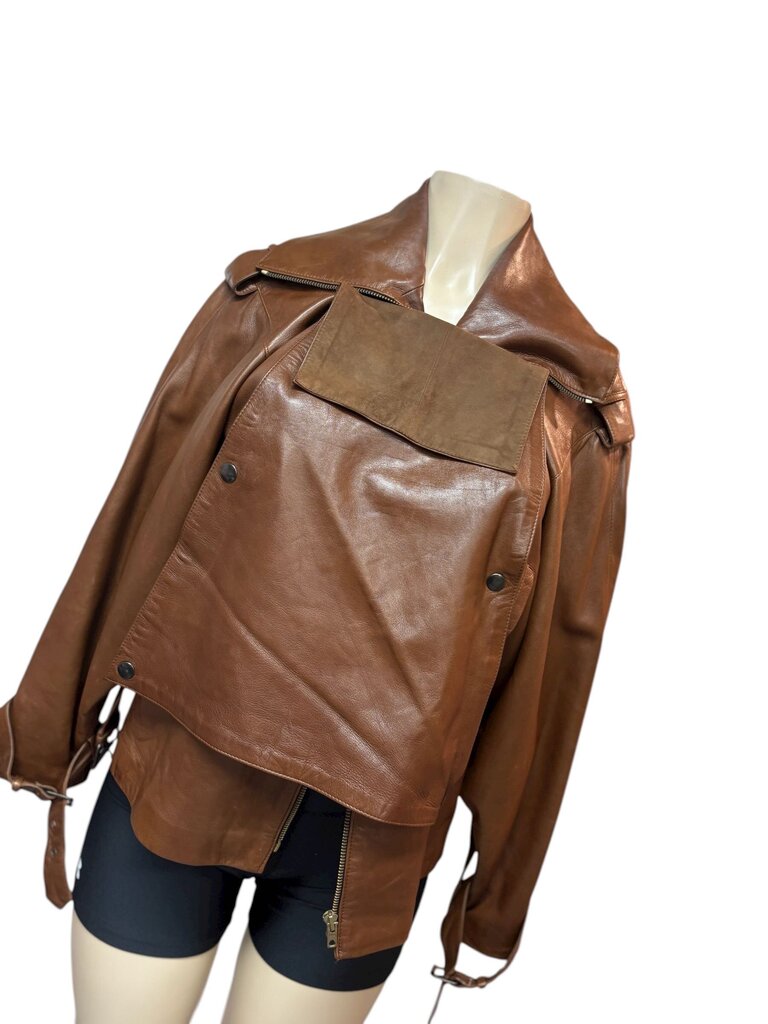 Saint James B (Med) Brown Leather Buckled Jacket