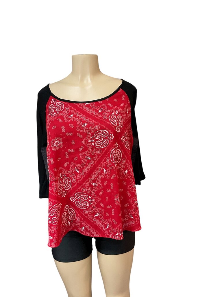 Rue 21 (Large) Red Bandana Shirt
