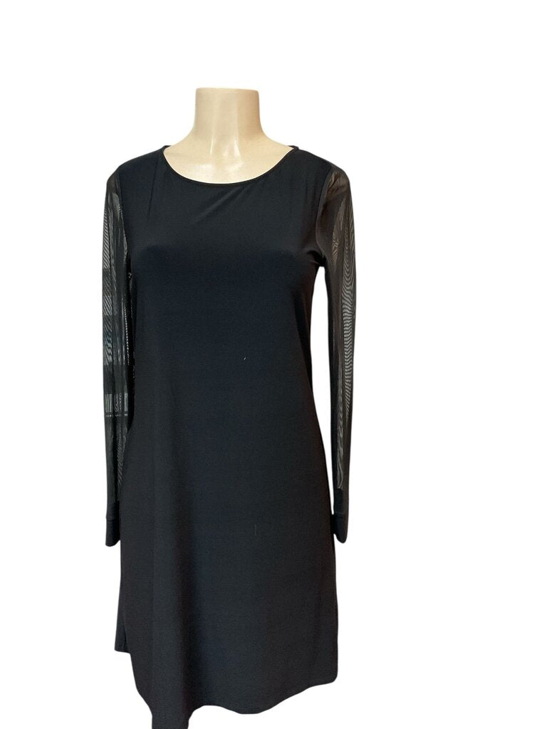 Annalee (Med) and Hope Black Dress w/Sheer Sleeves