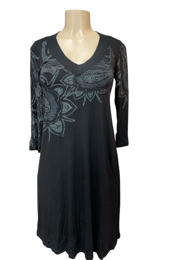 MOW Black (Medium) Basic Dress w/ patterned