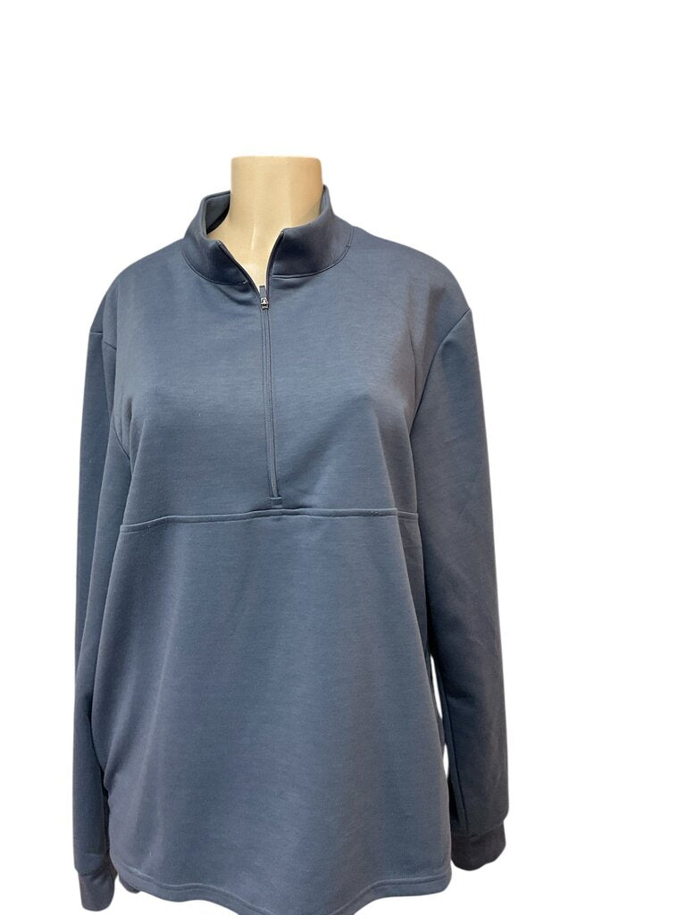 90 (XL) Blue Zippered Crew Neck