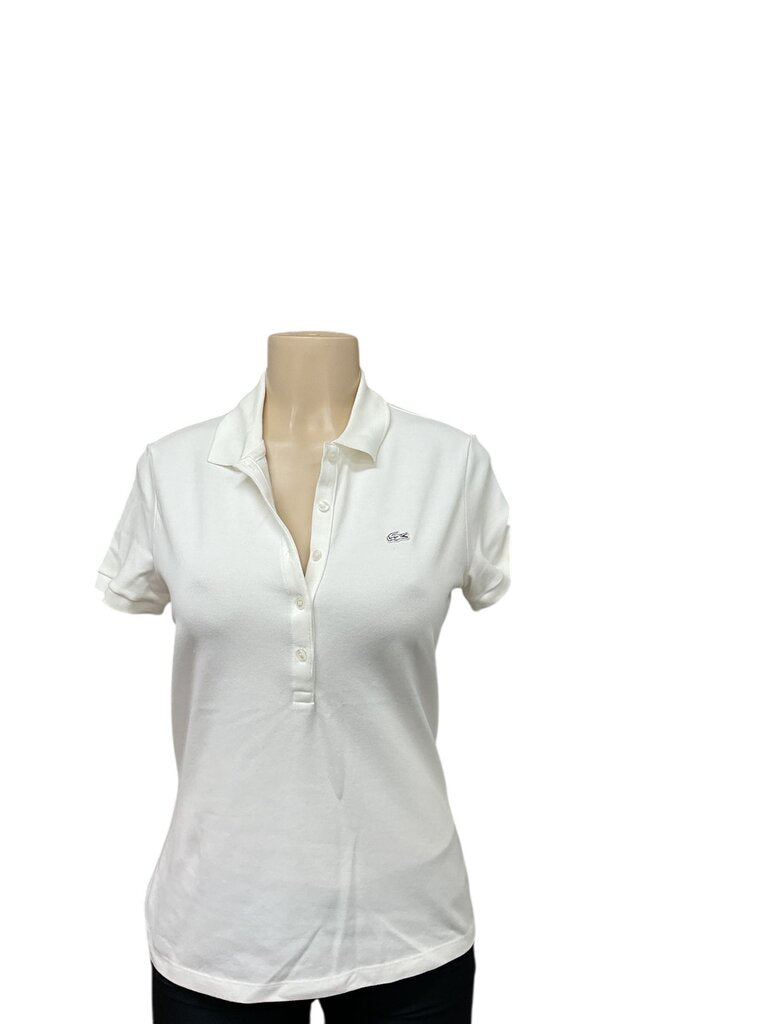 Lacoste (40) White Polo