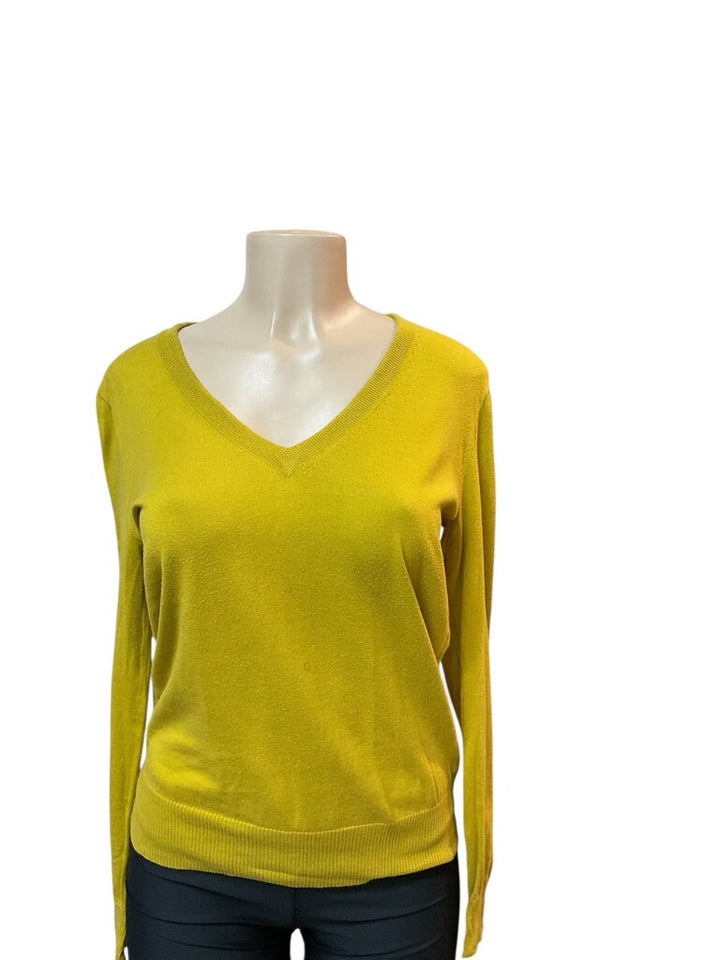 J Crew (Med) Mustard V Neck Sweater