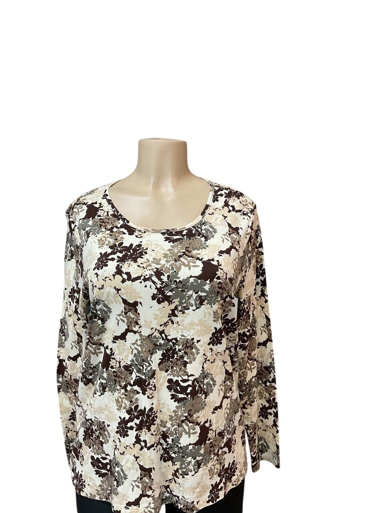 White Stag (XL) Brown Printed L/S Tee