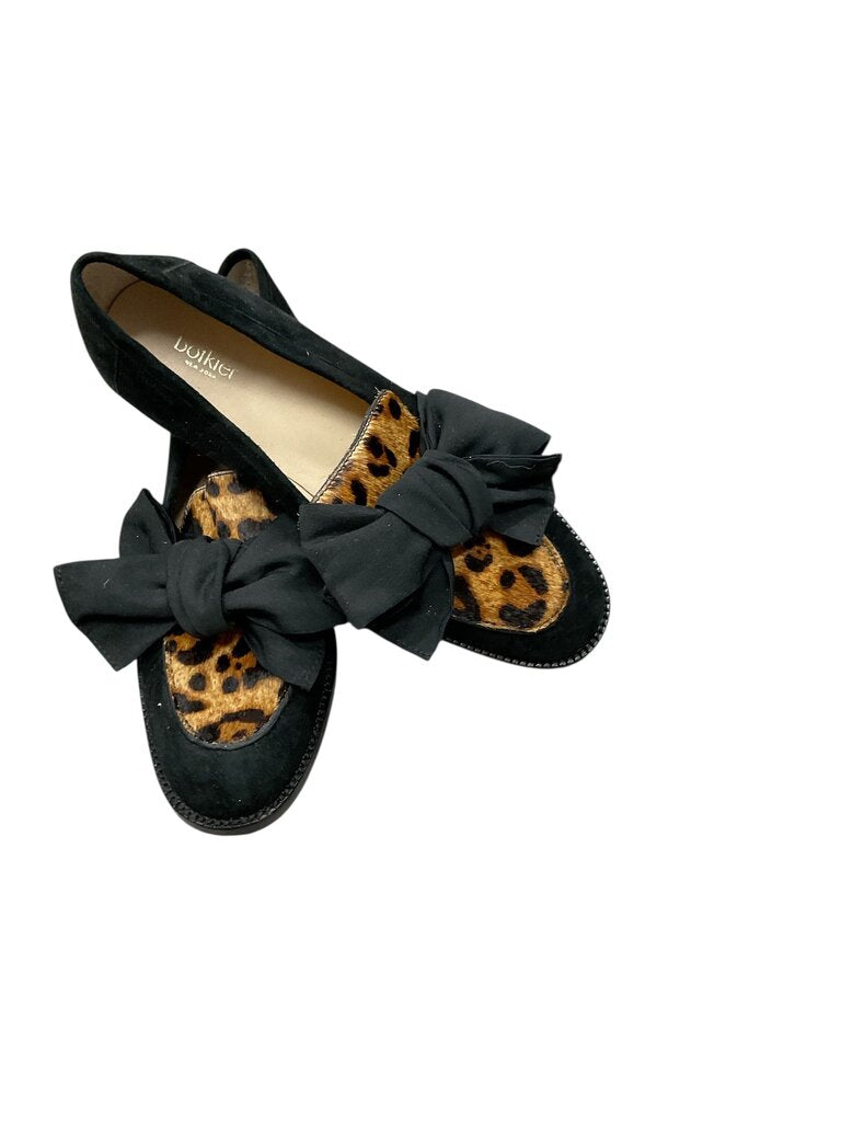 Botkier Black and cheetah print loafers