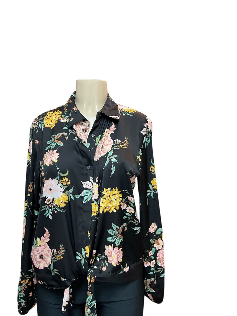 LC (Med) Black Floral Blouse