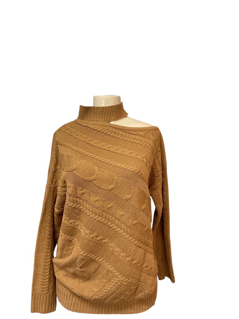 Maurices (Small) Brown Shoulder Cut out Sweater