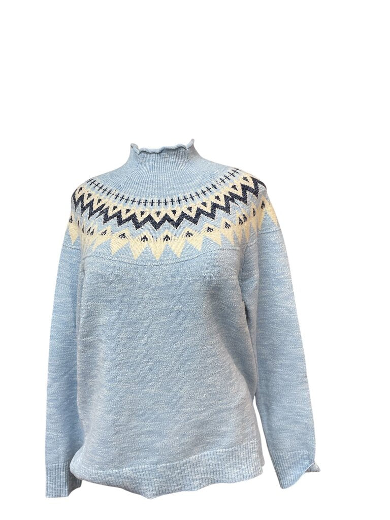 FDJ (MED) Blue and Tan Sweater