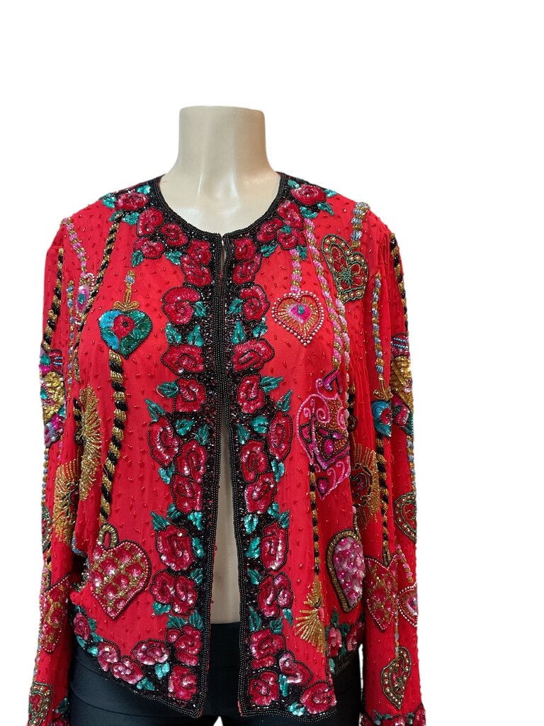 Niteline (Large) Red Bedazzled Blazer