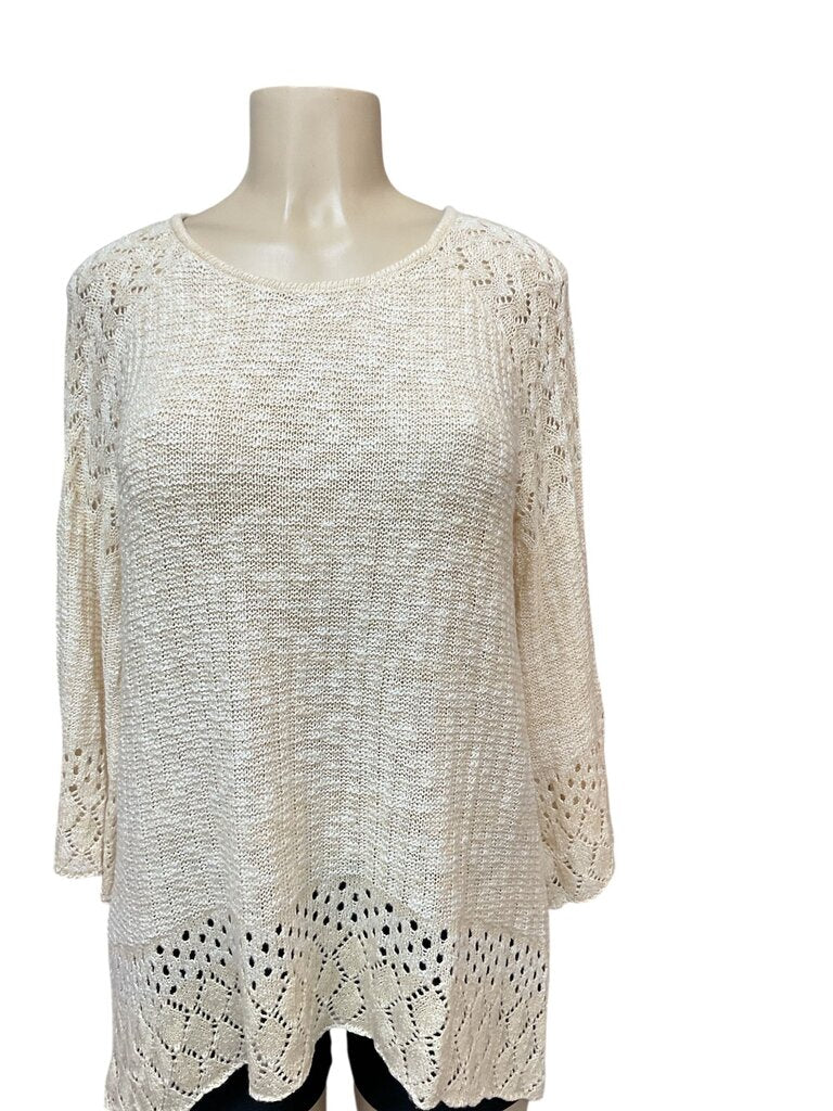 LC (Med) Yellow Cable Sweater