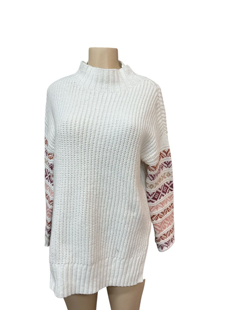 Maurices (Large) White and Rust Sweater