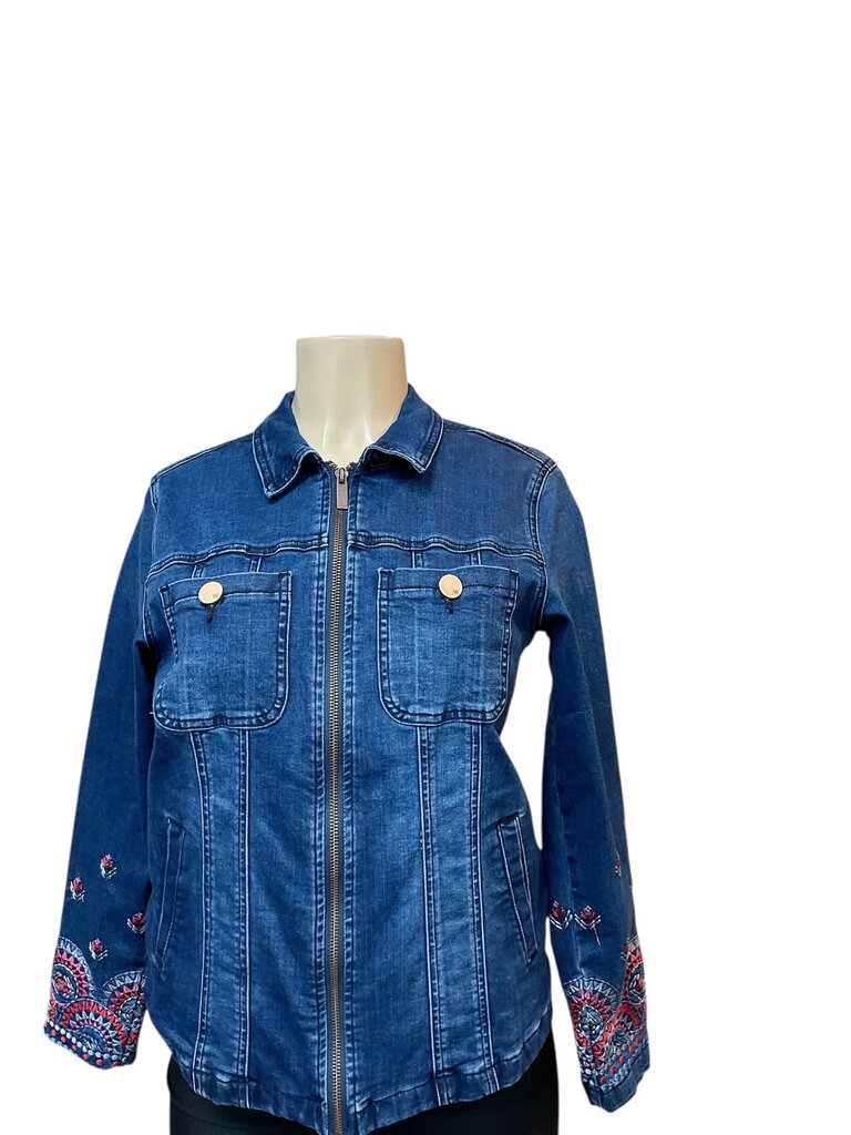 DG2 dark blue patches jean jacket