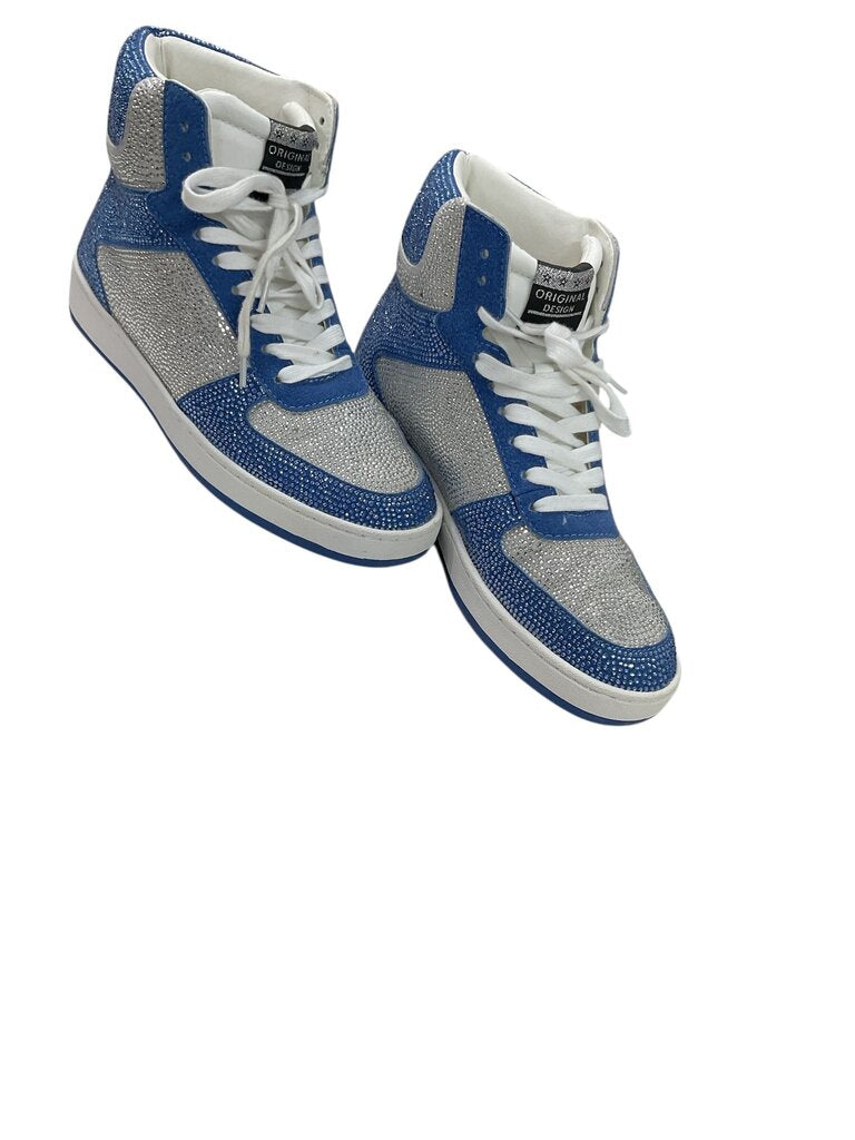 Shoe Vibe (9) Blue Sequin Sneakers