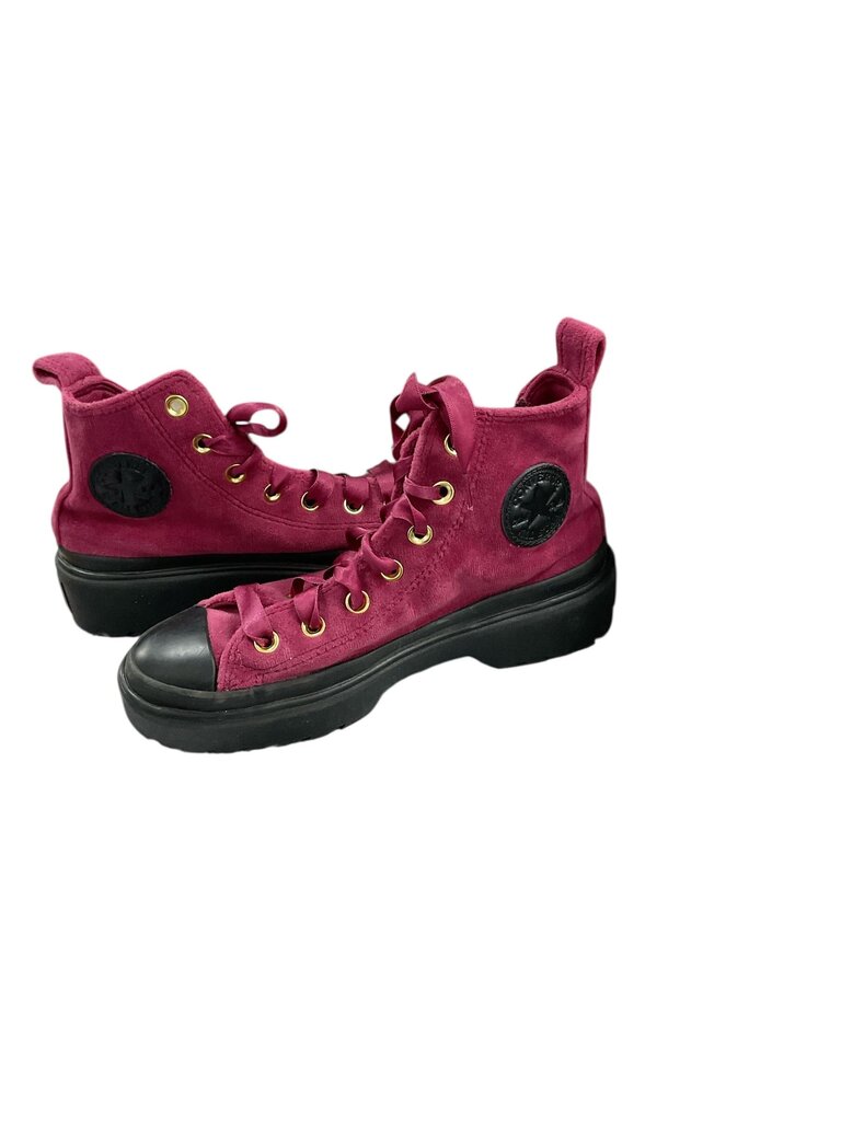 Converse (3) Magenta Velour Sneakers
