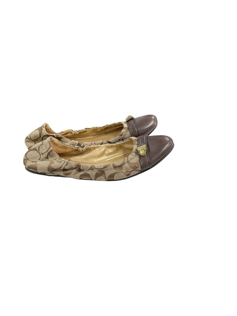 Coach (9b) Delphine Flat Monogrammed Shoe