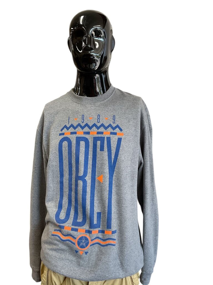 Obey (Large) Grey Crewneck Sweatshirt