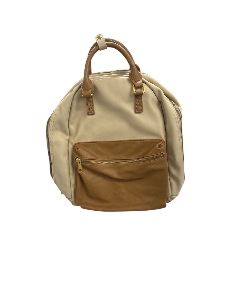 Fawn Tan Leather Bookbag